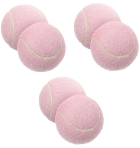 BCOATH 6 STK Tennisspielzeug Tennisballspieler spielerisches Tennis Anfänger üben Tennis -Badminton Kinder Tennis tenissbäle Balltennis für Spieler Mädchen spielt Tennis Gummi Rosa