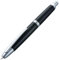 Jinhao 10 Series Press Fountain Pen Piano Black Retractable Fine Nib with Ink Converter and Metal Pen Box Set (Silver Clip Version)