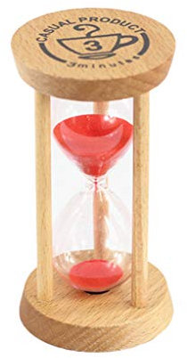 Sablier en bois 3 minutes sablier sablier sablier pour enfants minuterie compteur de temps cadeau décoration d'intérieur No.03