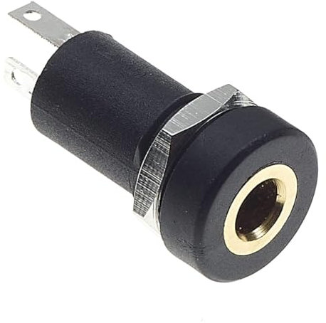 AzureRay Lot de 5 Prises Jack 3.5 mm Stéréo – Prise Audio à Souder 3 Broches – pour Réparation Casque, Micro & Projets DIY – Inclut Écrous de Fixation​