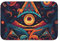 Mexpekil Waschbare Fußmatte für den Innenbereich, rutschfeste Haustürmatten, 40 x 60 cm, magische Augen, niedriges Profil, für Eingangsbereich, Küche, Badezimmer