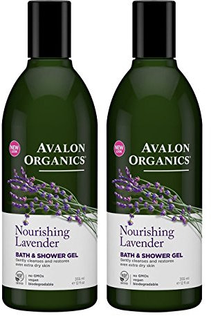 Avalon Organics Lavender Bath and Shower Gel, 12-Ounce Bottle (Pack of 2)