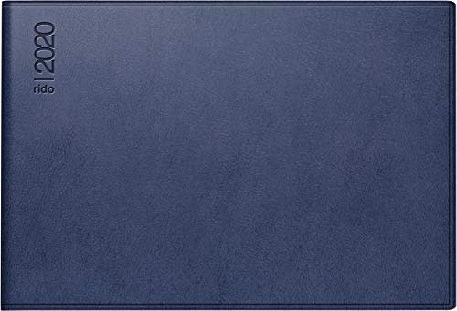 rido/idé 701752330 Taschenkalender Septimus (2 Seite = 1 Woche, 152 x 102 mm, Kunststoff-Einband Skivertex, Kalendarium 2020) dunkelblau