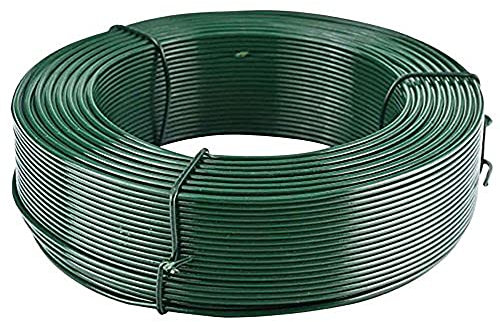 Tenax Hilo Metálico Plastificado Verde, Longitud 100 m, Diámetro 3 mm
