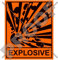 Explosive Sicherheit Warnung Zeichen, Explosion Gefahr 10,2 cm (100 mm) Vinyl Aufkleber, Aufkleber