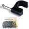 Loops 100x 6mm Black Round Cable Clips - CAT5e/CAT6 Wall Mounts Aerial Brick Outdoor