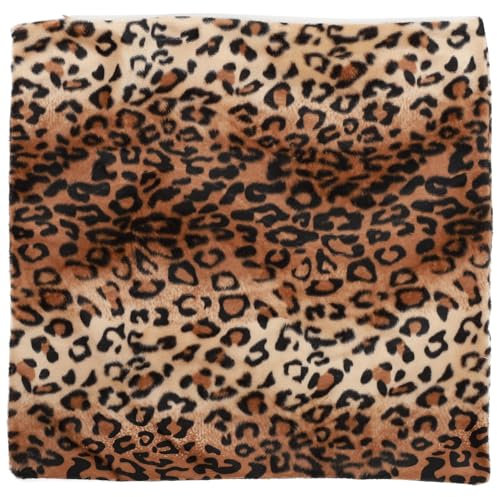 Oulii Kissen, quadratisch, Leopardenmuster, kurzer Plüsch, Bedruckt, Kissen, Füllung, für Esszimmer, Schlafzimmer, Küche, Stuhl, Rückenlehne, Flur, Dekoration