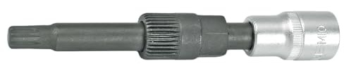 SW-Stahl 05255L Lichtmaschinen-Kombischlüssel, Vielzahn M10-1/2 Zoll | Steckschlüssel für Freilaufriemenscheibe - 33 Zahn-Einsatz - 115 mm Länge - Premium Werkzeug für die Montage am Generator