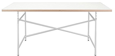 Eiermann Kinderschreibtisch Schreibtisch 120 x 70 cm Tischplatte weiß Gestell weiß von Richard Lampert