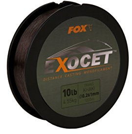 Fox Exocet Mono Trans Khaki Karpfenschnur 1000m, Angelschnur, monofile Schnur zum Karpfenangeln, Schnüre für Karpfen, Durchmesser/Tragkraft:0.261mm / 4.55kg Tragkraft