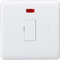 Knightsbridge CU6300F Curved Edge 13 A Switched Fused Spur Unit with Flex Outlet from Base, 230 V, White