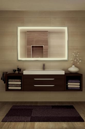 infraNOMIC LED-Line Spiegel mit Alu-Rahmen 10 mm, 600W, 1100x600 mm, Titan (GHE-S-M10-116-LED)