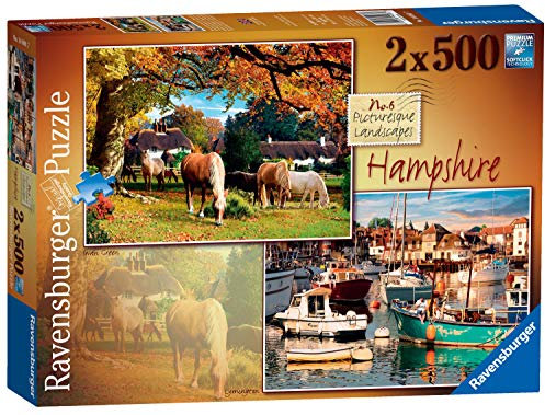 Ravensburger Picturesque Landscapes No.6 Hampshire - Lymington & Swan Green 2x 500 Piece Jigsaw Puzzles for Adults & for Kids Age 10 and Up