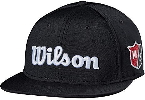 Wilson Herren Men's Tour Flat Brim Hut, Schwarz/Weiß, Einheitsgröße
