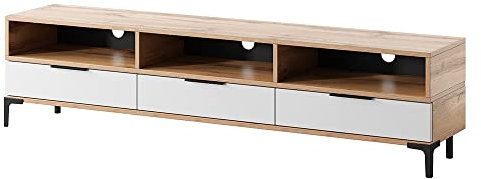 Selsey Mobile per TV Rikke bianco opaco/bianco lucido LED a batteria