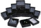 BENECREAT 12PCS Black Gemstone Display Box 5x5x2cm Schmuckschatulle Behälter mit durchsichtigen Deckeln für Edelsteine, Münzen, Schmuckverpackungen