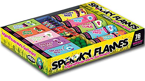 Weco Spooky Flames ultimative 76-teiliges Jugendfeuerwerk-Sortiment der neuen Generation!