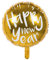 Boland 13472 - Folienballon Happy New Year, gold-weiß, Größe 45 cm, Ballon, Luftballon, Jahreswechsel, Silvester, Neujahr, Frohes neues Jahr, Party, Dekoration, Geschenk