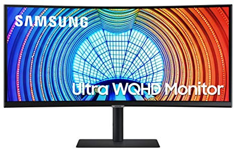 Samsung S65UA Series 34-Inch Viewfinity Ultrawide QHD Computer Monitor, 100Hz, Curved, USB-C, HDR10 (1 Billion Colors), Height Adjustable Stand, TUV-Certified Intelligent Eye Care (LS34A654UXNXGO)