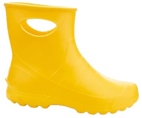 Lemigo Unisex Stivali da Pioggia da Giardino Molto Leggeri in EVA Donna Uomo 36-47 EU (Giallo, Sistema Taglie Calzature EU, Adulto, Numero, Media, 41)