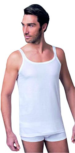 NOTTINGHAM 3 Pezzi Canottiera Uomo Spalla Stretta VS714 in Cotone Mercerizzato (Bianco, 5/L)