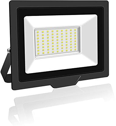 PICAA Faretto LED da Esterno, 50W Faro da Lavoro a LED Bianca Caldo, luce di sicurezza LED,Proiettore Super Luminoso, Proiettore da Costruzione per Campeggio, Riparazione Auto, Escursionismo e Pesca