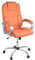 TPFLiving Bürostuhl Ergonomisch Schreibtischstuhl XXL Denver - Schwerlast Drehstuhl Chefsessel Modern aus Kunstleder mit abgebremsten Rollen - Belastbar bis 210kg - Orange