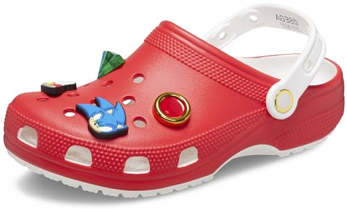 Crocs Unisex Adult Classic Clog Sonic the Hedgehog Clogs, Red, 10 UK Men / 12 UK Women