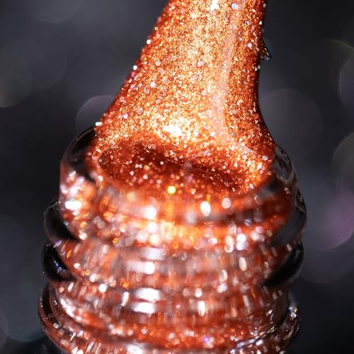 BURANO Reflective Diamond Nail Glitter Gel, Sparkly Color Gel Polish Holographic Glitters Shiny, UV Lamp Required (JL22) 7.3ml