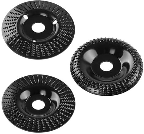 WEDAMOO 3Pcs Intaglio Legno Mola Disco, 125mm Angle Grinder Disco Abrasivo, Abrasivo Lucidatura Modellatura Disco, Discos Raspa per Legno Smerigliatrice, Intaglio Modellatura, Lucidatura