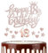 mciskin Girls 18th Happy Birthday Candles Cake Toppers, Number 18 Candle for Cake, Rose Gold Candles for Women Birthday Decorations, Heart Star Cake Toppers for 18th Birthday Party Wedding Anniversary