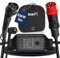 BURY® PowerFlash 9050 EV Mobile Wallbox mit App, Mobiles Ladekabel 22kw mit Typ 2 Adapter, Schuko, Länge ca. 5m, inkl. Tasche, mit optionaler Halterung als Wallbox verwendbar, wasserdicht, staubdicht