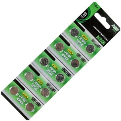 Piles bouton alcalines AG10 LR1130 pour télécommandes et horloge