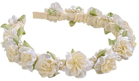 Couronne de Laurier, Bandeau Pearl Jasmine, Bandeau Grecque Romain Coiffe Cheveux Femme Accessoires, Bridal Coiffe de Mariage Feuille Serre-tête Couronne Voyage, Photographie, Fête