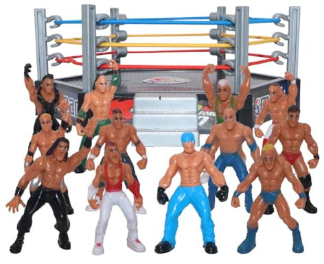 Wrestling-Spielzeug, 12 Wrestler-Krieger-Spielzeug, Lustiges Wrestling-Ring-Set, Kinderspielzeug