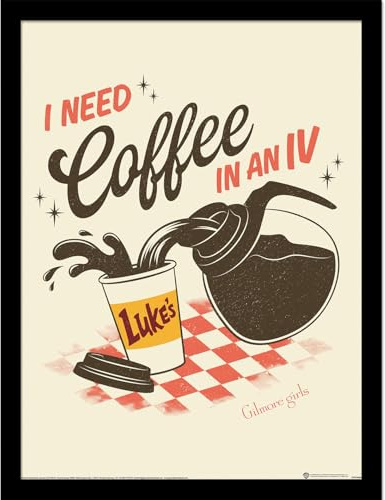 Pyramid International Gilmore Girls (Coffee Iv) Gerahmter Sammlerdruck, 30 x 40 cm, Einheitsgröße