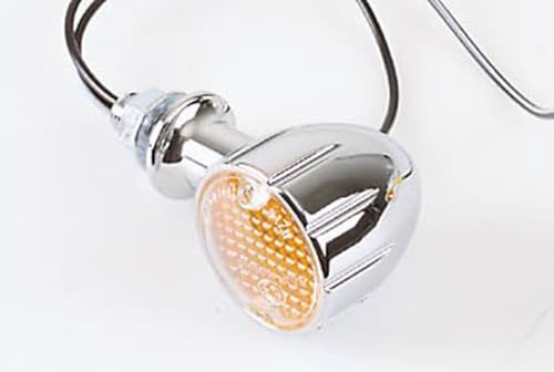HIGHSIDER Smart Arizona Bulb Mini Blinker Körper Chrom/Linse Orange (Paar), Vorne & Hinten