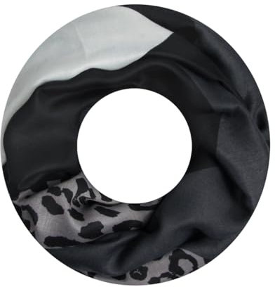 Majea Damen Loop Schal Schlauchschal Halstuch (880023) (grau 10)