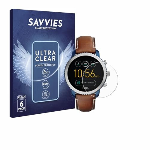 savvies Protection Ecran pour Fossil Q Explorist (3.Gen) (6 Pièces) - Film Protection Ultra Clair