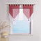 ESLIR Scheibengardinen Modern Bistrogardine küche Gardinen mit Schlaufen Transparent Vorhänge Voile Weinrot BxH 60x90cm 2 Stück