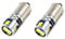 SageSunny 2PCS BA9S 53 T4W Lampadina LED 12V 5SMD 3030 Chip bianco per auto Mappa luce Indicatore di direzione laterale Indicatore di direzione Luce retromarcia Luce targa