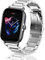 ToVioc 20mm Watch Strap for Amazfit Active(2/1)/ GTS(4/4 Mini/3/2e/2 mini/2/1) Elegant Classic Stainless Steel Metal Replacement Watch Strap for Amazfit Bip(3 pro/3/S/lite/U Pro) - Silver