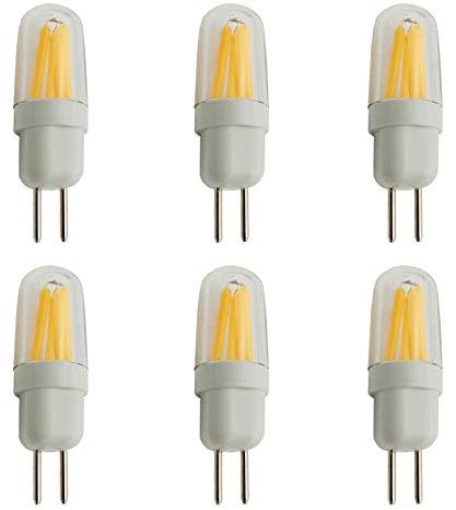 120V G5.3 LED Light Bulb 6 Pack G5.3 Halogen Bulbs Replacement Clear Lens Dimmable JCD 3 Watt GY5.3 Bi-Pin Base Candle Warmer Oven Microwave Oil Aromatherapy Lamp Incense Lighting 2 Pin
