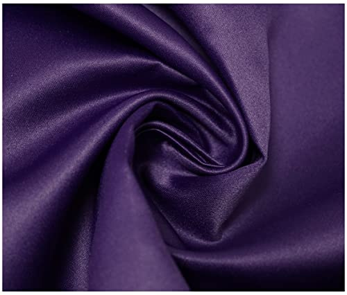 Matte Duchess Bridal Satin Polyester Fabric for Dressmaking Wedding Crafts Quilting Sewing 150cm Wide (10 Metre (1000 x 150cm), Purple)