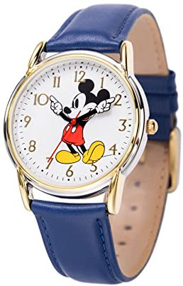 Disney Unisex-Adults Analog Japanese Quartz Watch with Leather Strap WDS001238
