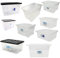 Vivo Technologies 75L Plastic Storage Boxes Pack of 5 Extra Large Clear Box with Lids Durable Stackable Nestable Container for Home Office Kitchen