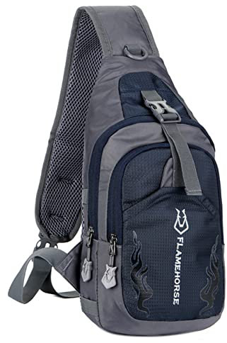 LAURAG Herren Sling Rucksack Brust Umhängetasche Umhängetasche Reise Sport Gym Daypack