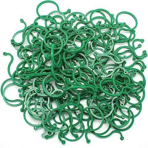 100 Stück Pflanzenclips, Pflanzenklammern, Klammern für Pflanzen, Pflanzenclips Rankhilfen, Pflanzenstützen Clips, Gartenpflanze Clips, Für Unterstützung und Befestigung von Pflanzen (Klein 4 x 2.7cm)
