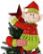 Elfen-Baumspitze, Weihnachtsdekoration, einzigartig, lustig, Plüsch, gefüllt, Elfenumarmung, Dekoration für Weihnachtsbaum, Weinflasche, Vorhang, Ornamente, Rot / Grün