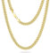 KRKC&CO Männer Halskette, 7mm Herren Edelstahl Panzerkette mit Diamantschliff, 14K Gold Vergoldet Cuban Link Chains Goldkette, Nickelfrei Halskette, Geschenke für Männer Jungen, [Länge 50,8cm]